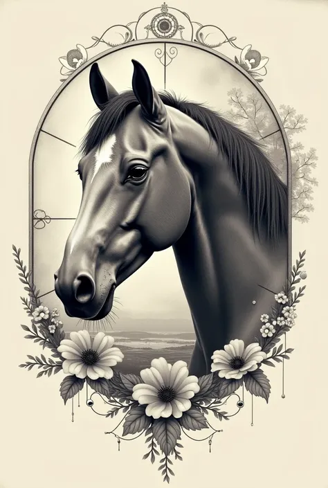 I am a zootechnist with a passion for horses ,  generate a tattoo for my arm with this theme 