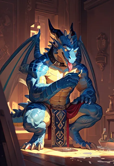 alone, (muscular), (Male human dragon):1.3, Bright scales, (Kamimei):1.3, (Common:1.4) (prayer):1.23, (，Wearing a short white loincloth）, exquisite eyes, lizard tail,A pair of dragon horns, A pair of dragon wings, (exquisite eyes，stripe，sharp claws，Cute an...