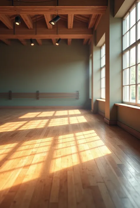 Empty dance studio realistic style 