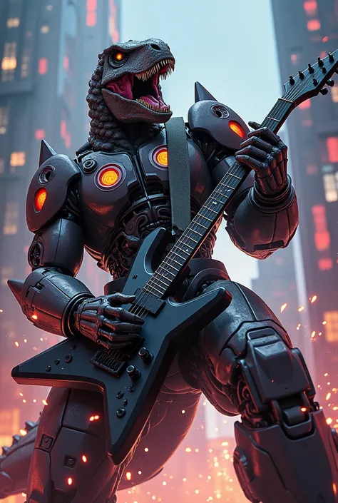 Grimlock transformers tocando guitarra 