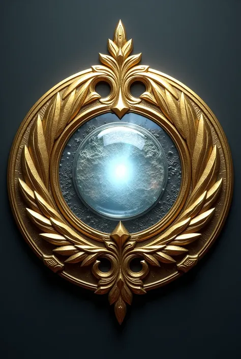 Criar um logotipo 

"An extraordinarily elegant and otherworldly medal symbolizing the White Mages. The medal is circular, featuring a central design of an intricately detailed crystal ball in relief, glowing faintly with an ethereal light, symbolizing wis...