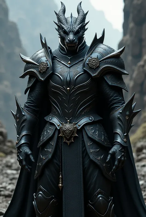 Dragonkin paladin full armor black with helmet