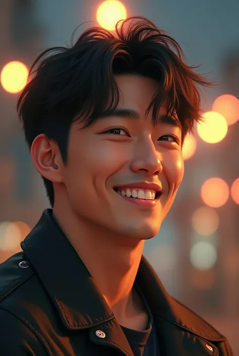  Dream Boyfriend , high, Korean, eyes squinted, Teeth White , affectionate,strong,  I smile with dimples, Dorama actor ,Fight Box  