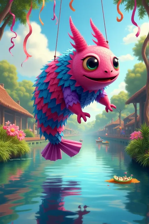 Xochimilco axolotl piñata 