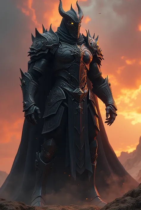 Dragonkin paladin full armor black head covered 