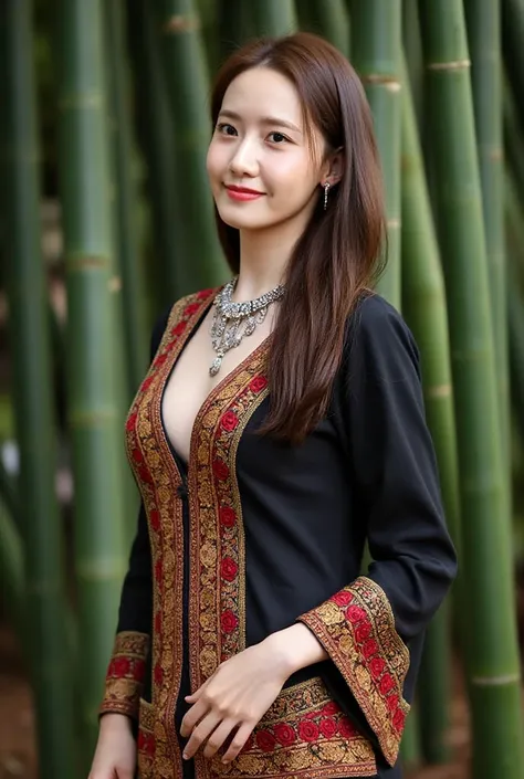 (full body shot:1) photorealistic image of a woman, ultrarealistic, photography,  long dark brown hair, asian woman, beautiful cute sexy asian 20 years old woman, hourglass figure, perfect body, Flirty look, natural big breasts, long eyelashes, cat eye mak...