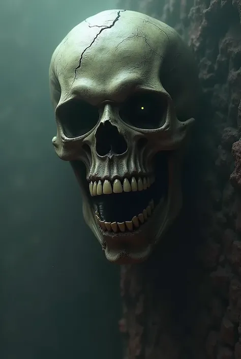 Demonic skull at the top of the image