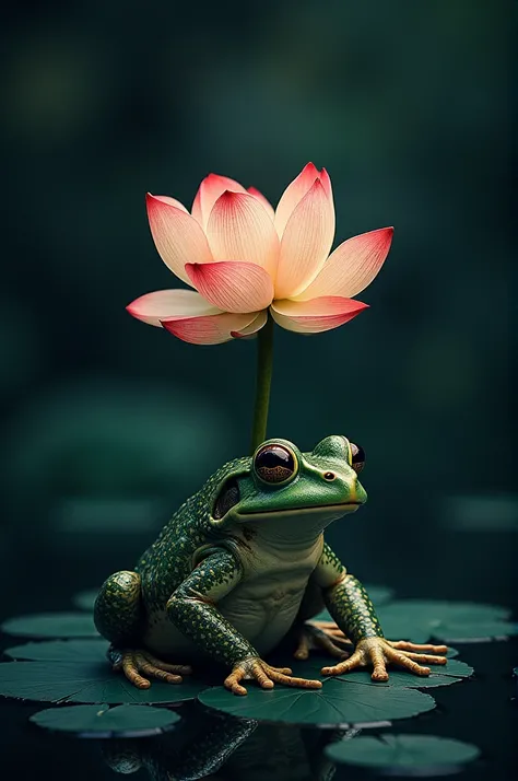 Write this in Gothic letters 
My dear little frog, You are the lotus flower that makes my heart bloom in the dark of the night .