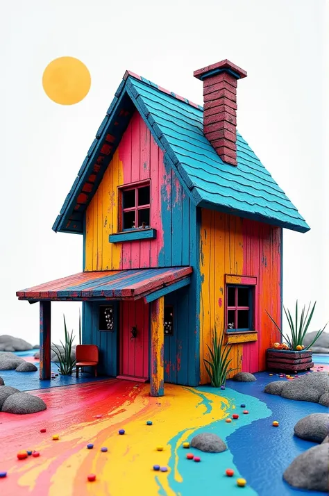 A house made of ink markers
