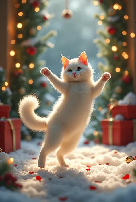 Christmas dance cat