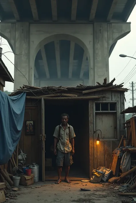 A Haitian named Saul living under a bridge