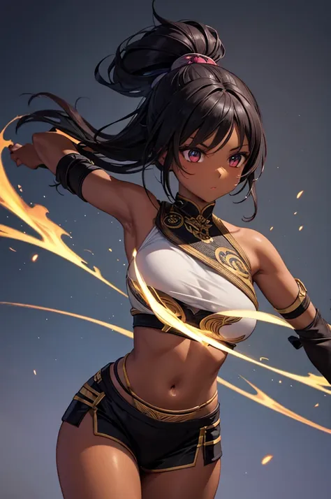 dark skin female fantasy martial artist