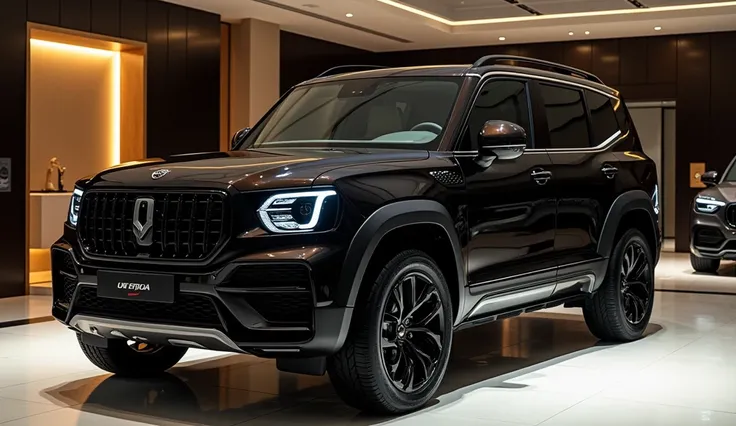 2025 force Gurkha black colour interior view luxury showroom 