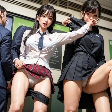 Horny male students hunt for neat and beautiful female students , Female students forced to participate in a undressing game by male students ,  Female students who are suddenly taken off their school uniforms by male students in front of viewers and made ...