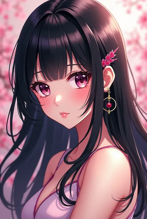 Black haired woman full anime photo