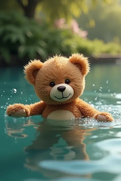 Teddy swims 
Shirtless 