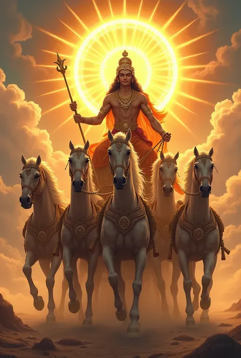 Surya dev with 7 horse