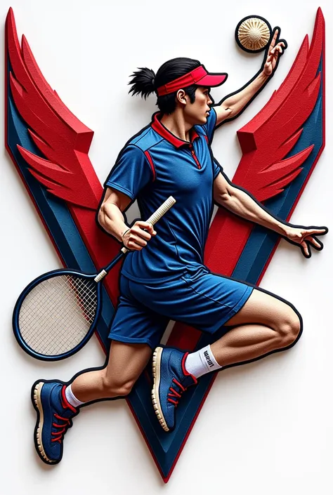 Create a badminton logo, Team Name "Victory Striker,3D,  for Emboitory
