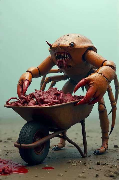 The crab carries your entrails out with a wheelbarrow 