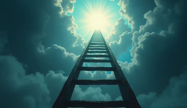 Background with a ladder ascending to heaven (reference to Jacobs dream).
Images of biblical characters such as Joseph and Daniel in the background.
Featured text: "God Speaks Through Dreams!" with a mysterious and spiritual style.