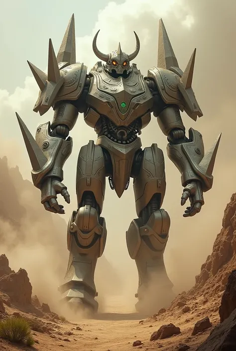 god of soil, rock, and sand, in mech mode