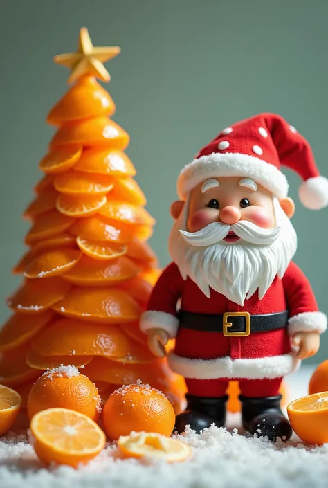  created by peeling tangerines　 Santa Claus　 Christmas tree　They are next to each other
High quality 　Very realistic