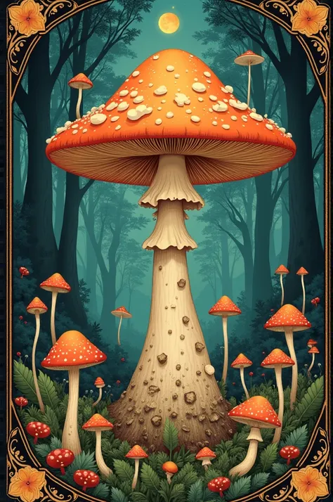 Judgment cards come in the theme of mushrooms, but the meaning follows the tarot.