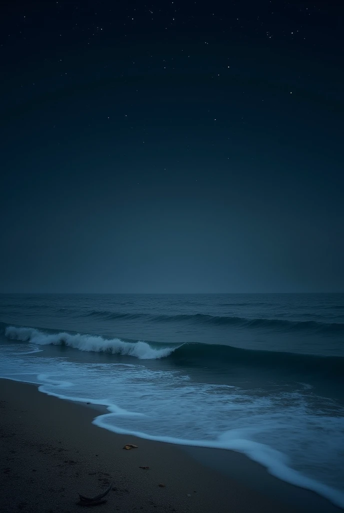 Photo of the sea at night