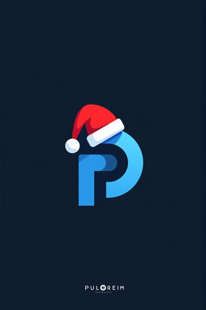 Black and blue AS Pfulgriesheim logo with Christmas hat 