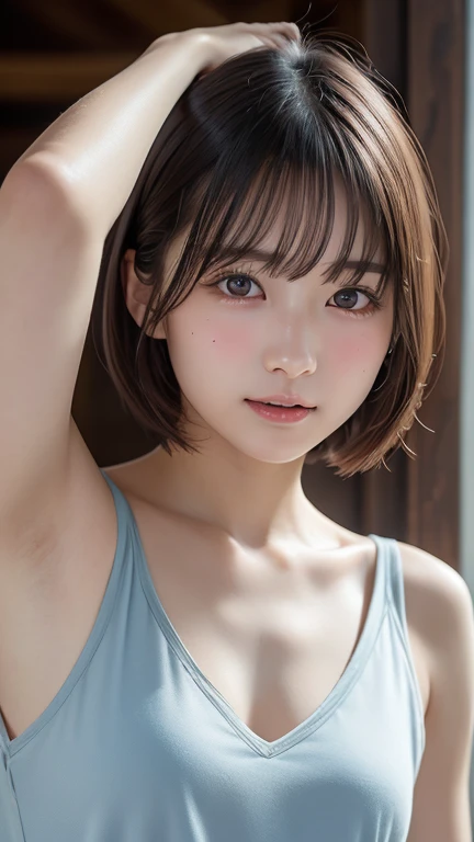 (8k， top quality， RAW photo，超 high definition ， high definition ， attention to detail， attention to detail，超 high definition )，(((Very  beautiful girl)))，( camisole、sheer)，Realistic atmosphere，【Image Center， cute girl，Young Face，baby face， Japanese ， beaut...