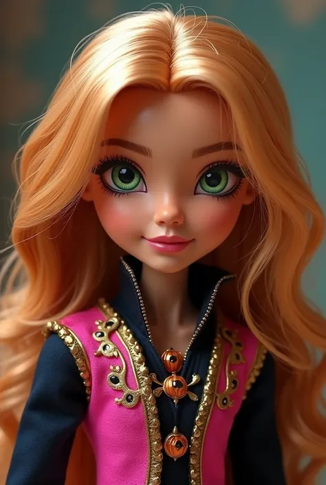 Imagem do filho da Briar Beauty e da Ashlynn Ella de Ever After High:: LNF  ,  Sexy teenage boy, golden hair, slight pink highlights. ,   Light brown skin with freckles  , Green eyes,  The dark pink dress is black and navy and has a rose and pumpkin motif ...