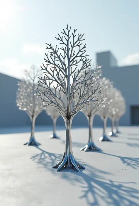 small metallic trees to absorb CO2