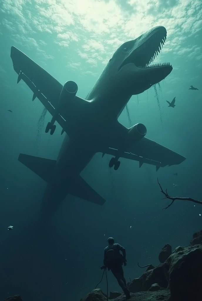 Your plane crashes into what you think is the ocean—until the water erupts. A massive Mosasaurus breaches, jaws wide enough to swallow a bus. As debris floats around, you cling to a panel of wreckage, only to see its shadow circling beneath you, growing la...