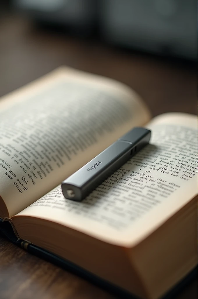 The picture contains the book one e-cigarette. 