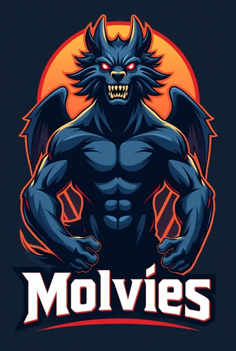 Create me a logo for a sports team named MOLVIES written under the logo