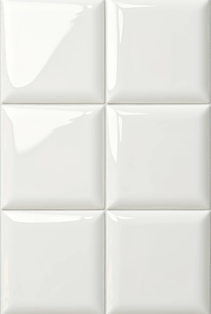 Pearl white large wall tile with grey grout