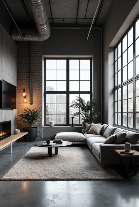 Black loft style room