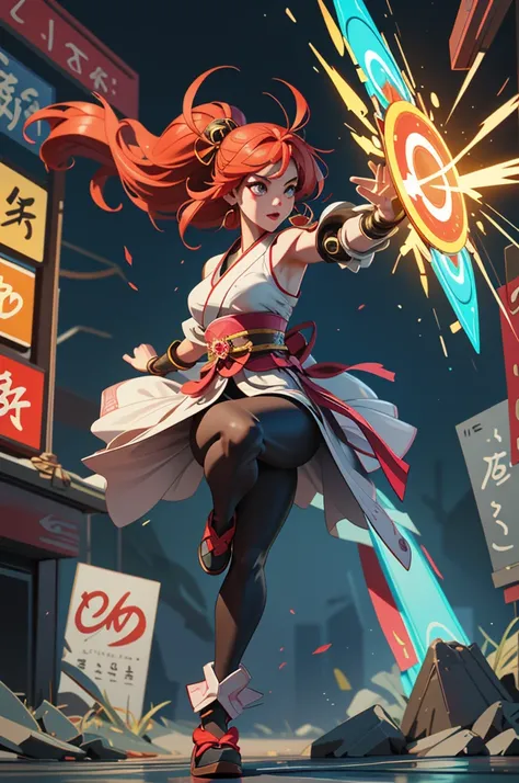 Ame-no-Uzume: The Reborn Goddess of Dance and Combat in a Cyberpunk Future

In a neon-lit cyberpunk city, Ame-no-Uzume, the Japanese goddess of dance and revelry, is resurrected as a martial artist and performer. Her appearance fuses traditional Japanese a...