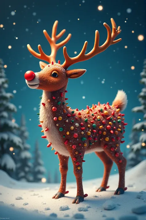 Draw Rudolph with 39800 noses all over