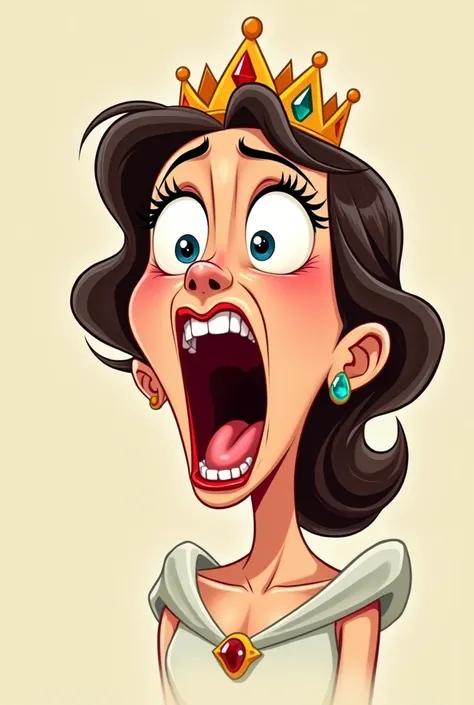 A screaming cartoon princess, further   