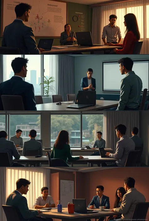 Here is the English translation of the image scripts based on the news article:


---

1. Mens Participation in Escort Business

Script:
A handsome, corporate-looking young man in a suit is sitting in a modern apartment. A wine glass and a laptop are on th...