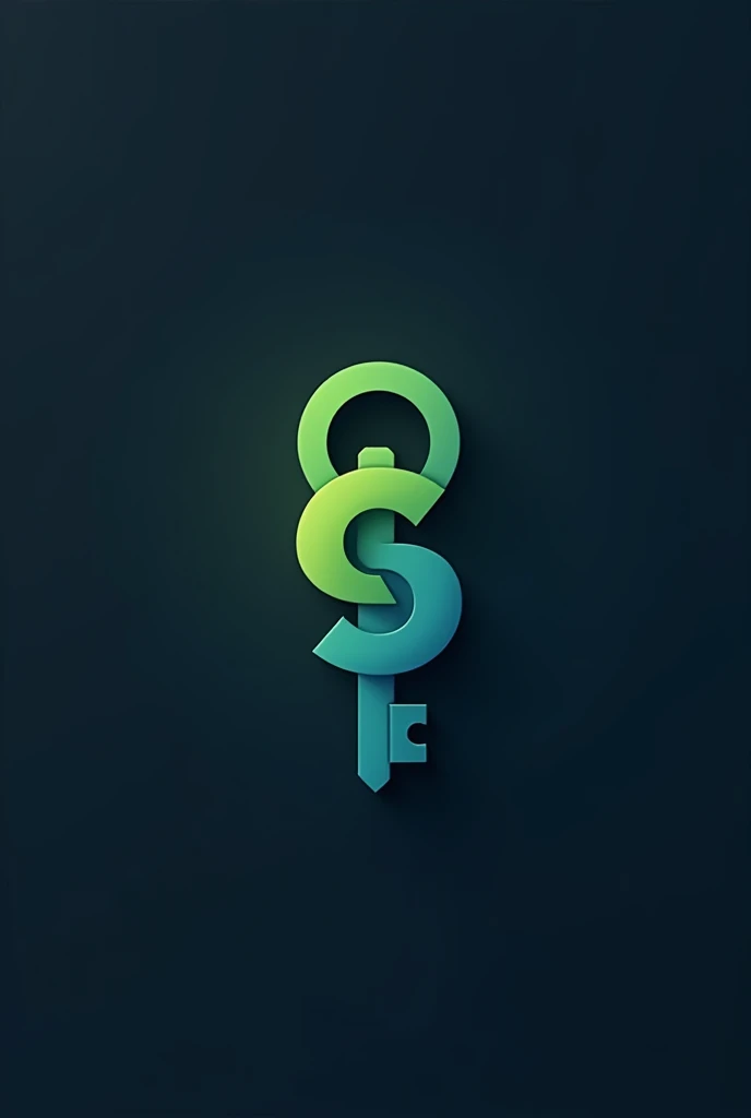  a minimal, clean 2D logo for Fewphere using the concept of a key and a dollar sign. Integrate the two symbols creatively, with the key unlocking a dollar symbol or forming a subtle financial growth idea. Use a modern style with a color scheme of green, bl...