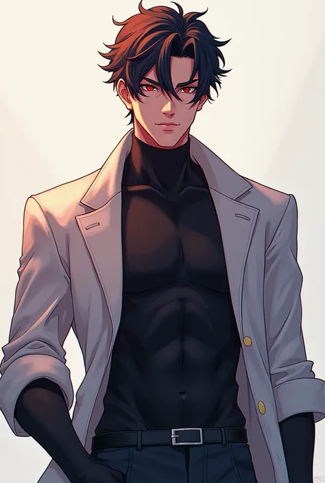 Full body Handsome anime guy with sharp eyes