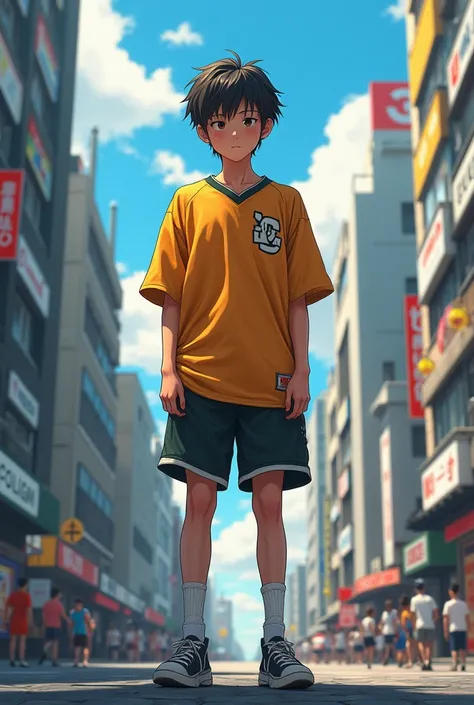  Japanese　　18 years old　Ugly jersey　Standing in the middle of the city