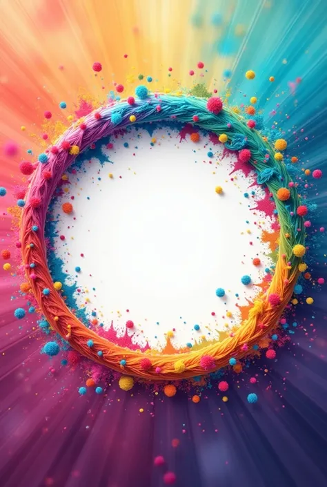 Birth day circle frame . more colours and middle space in circle . colourful background 
typing under circle happy birthday 