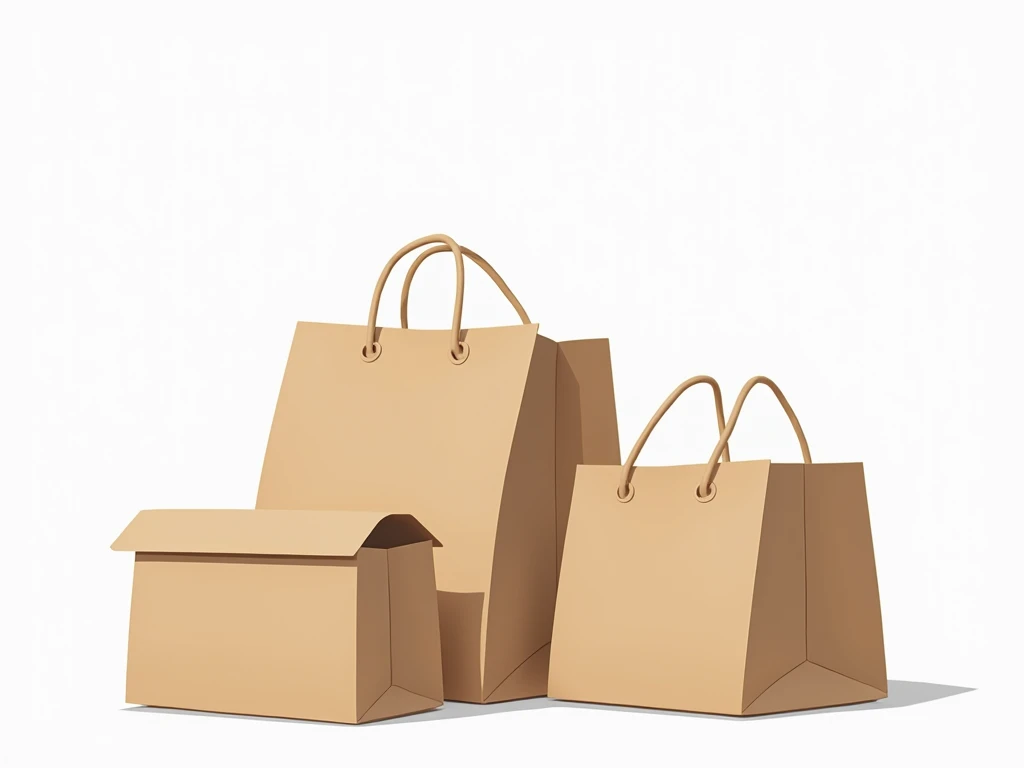 Kraft Paper Bags clipart design with white background