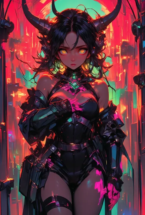 (best quality, masterpiece:1.3), illustration, ((beautiful detailed face)), beautiful detailed skin, intricate details, ultra detailed, (woman ANGEL+Demon loira sexy decote lindo : armor), SHARINGAN eyes, BLACK AND FIRE hair ESPETADO raspado fino , (worrie...