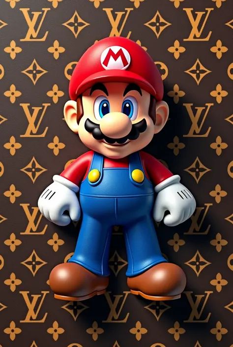 Create me a Louis Viton logo with Mario included 