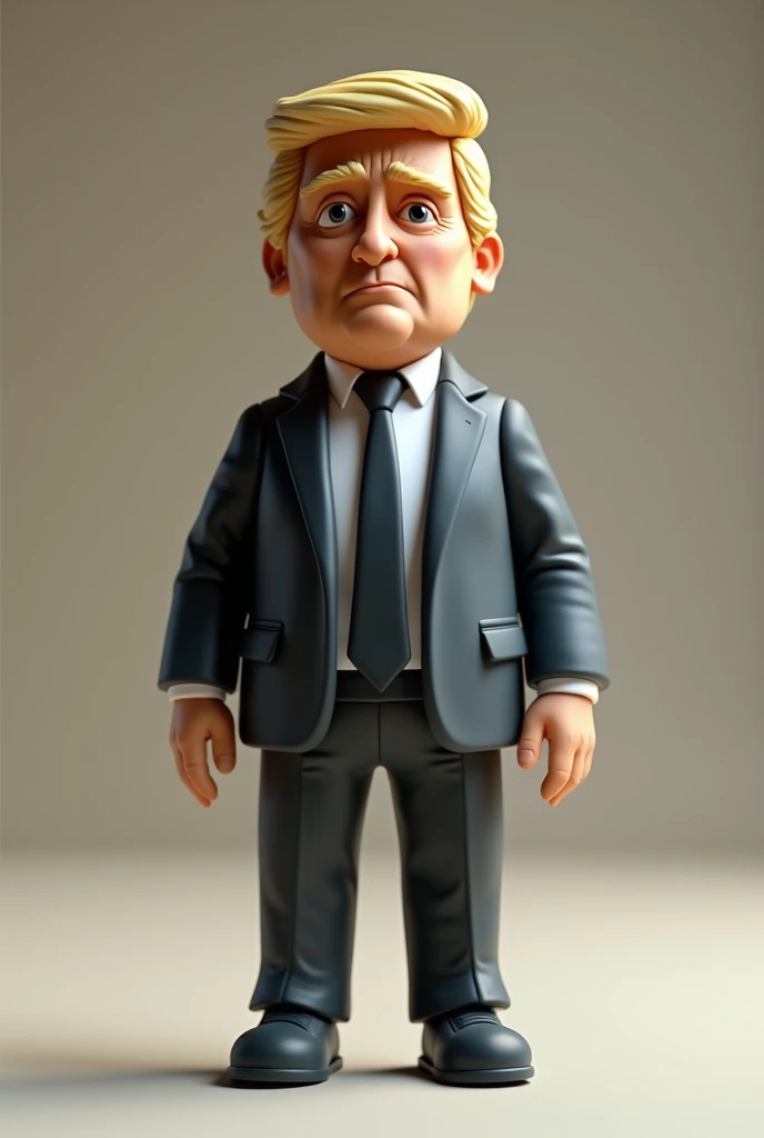 Create a claymation of Donald Trump standing 