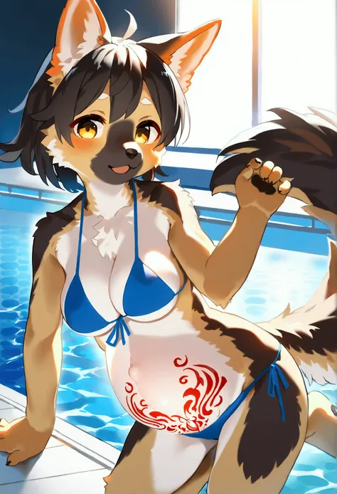 (top quality, best quality, Bogexboog, High-quality illustrations, masterpiece, perfect artwork, cinematic light and shading, 16k, 1080p, uploaded on e621)(kemono, furry, anthro, alone), 1 young female, (very detailed body, face, tail, arms, hands, legs, h...